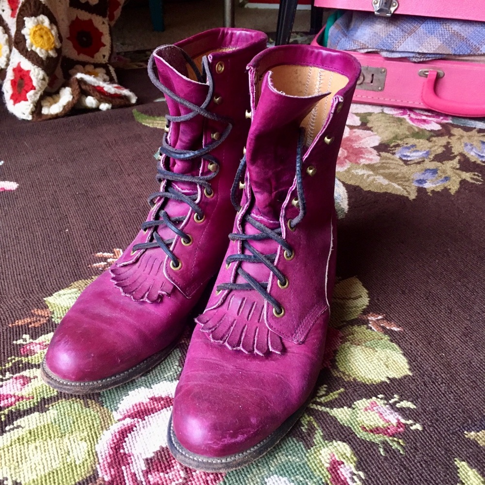 Vintage Justin purple boots